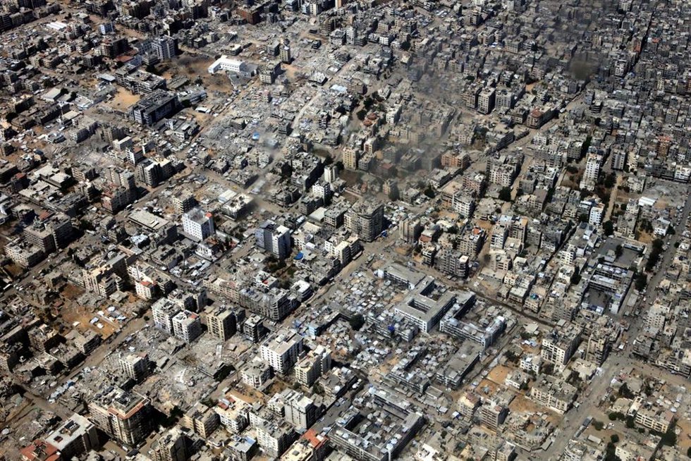 Imagen aérea de la Franja de Gaza