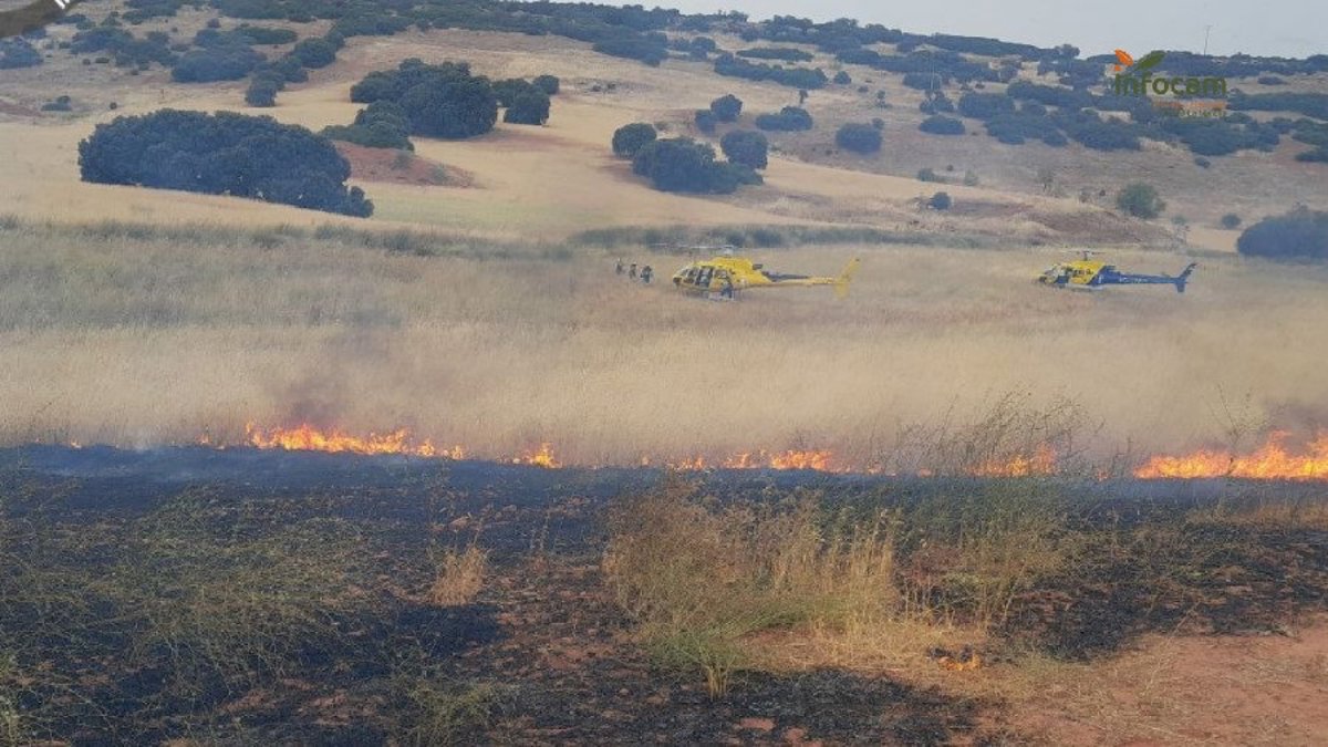 Los servicios de extinción de C-LM logran extinguir en una jornada los ocho incendios declarados este lunes en la región