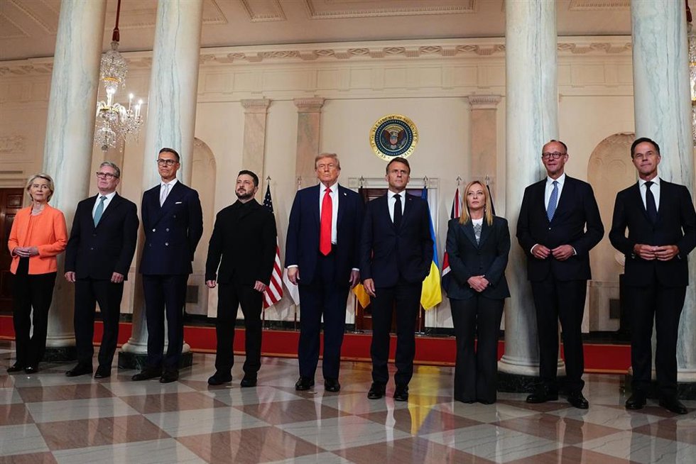 Reunión sobre Ucrania en la Casa Blanca en presencia del presidente de Estados Unidos, Donald Trump, y líderes europeos