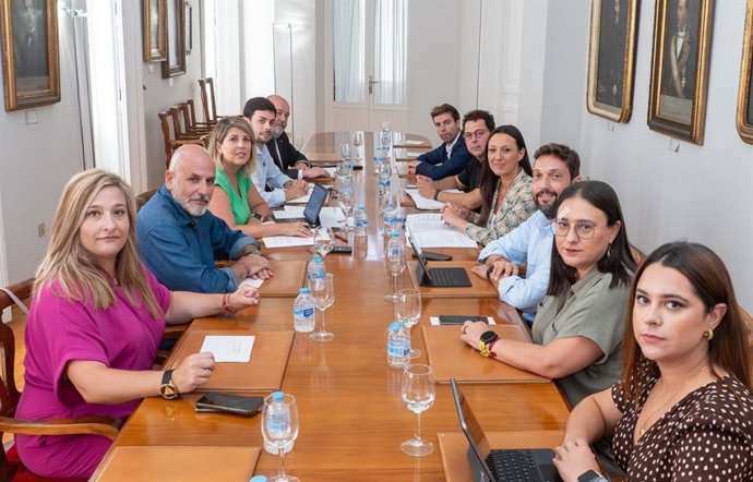 Reunión del Consejo de Dirección de la Consejería de Turismo, Cultura, Juventud y Deportes en el Ayuntamiento de Cartagena