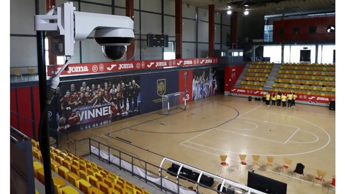 Cámara de vídeo para la herramienta de Soporte de vídeo en fútbol sala.