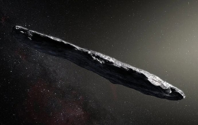 Archivo - Esta concepción artística muestra el objeto interestelar 1I/2017 U1 (‘Oumuamua) después de su descubrimiento en 2017.