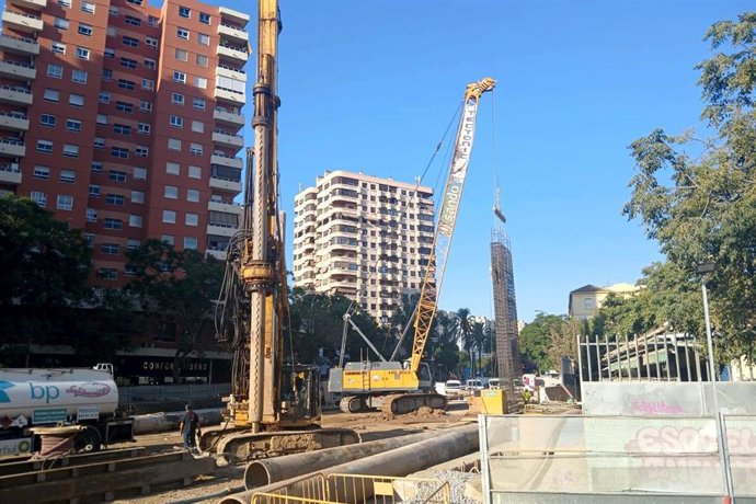 Trabajos del metro de Málaga