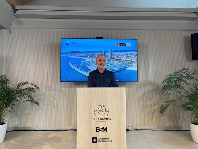 El alcalde de Barcelona, Jaume Collboni, en rueda de prensa este martes