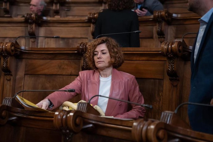 Archivo - La secretaria general de ERC, Elisenda Alamany, durante un pleno en el Ayuntamiento de Barcelona, a 28 de marzo de 2025, en Barcelona, Catalunya (España)