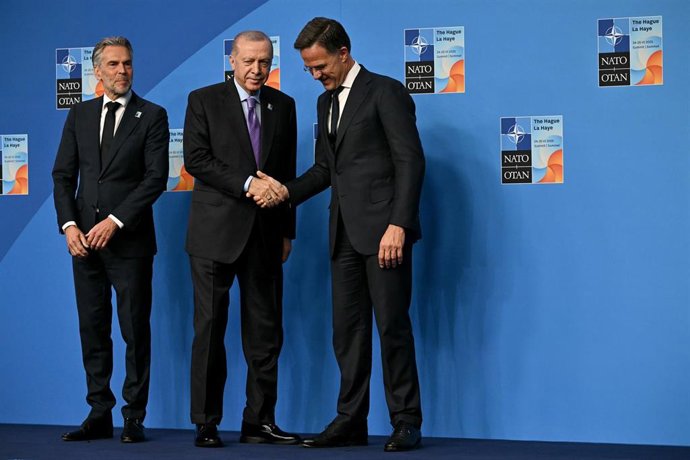 Archivo - El presidente turco, Recep Tayyip Erdogan, durante la última cumbre de la OTAN en La Haya. 