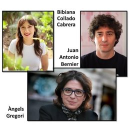 Cartel con los participantes en la 'Velada literaria sobre poesía española contemporánea'.