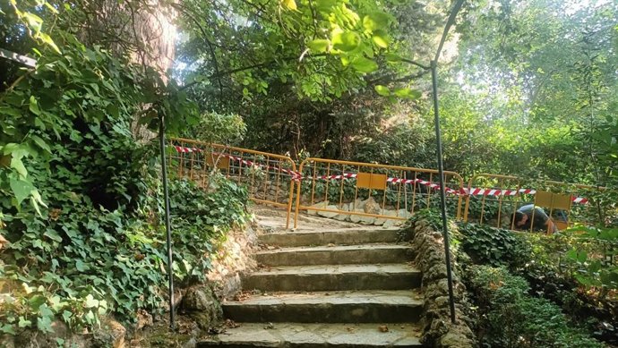 Arreglos en los jardines de Jabalcuz. Imagen de archivo. 