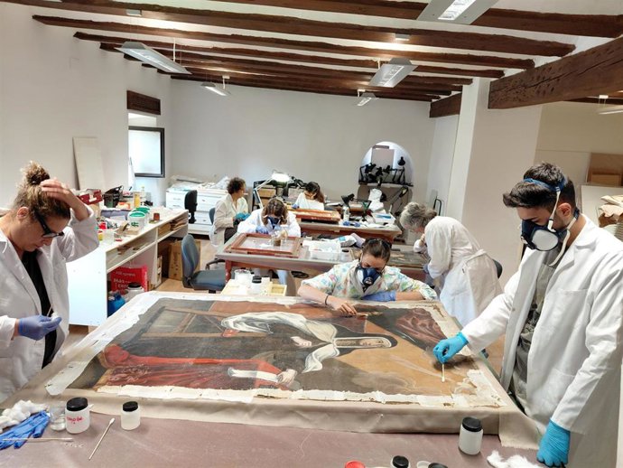 La Fundación Santa María de Albarracín recupera tres pinturas anónimas del siglo XVIII.