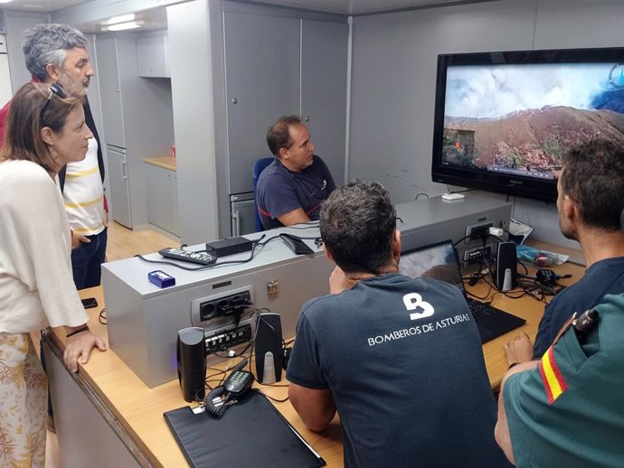 Puesto de mando en Degaña.