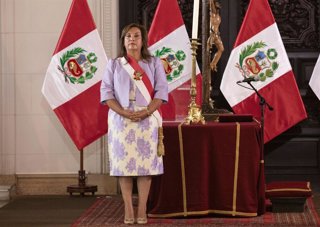 Archivo - La presidenta de Perú, Dina Boluarte