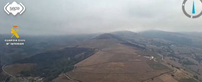 Terreno quemado por los incendios.