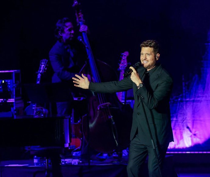 Michael Bublé durante su actuación en el Cap Roig Festival