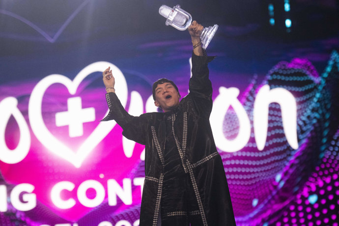 May 18, 2025, Basel, Switzerland: JJ of Austria wins the Grand Final of the 69th Eurovision Song Contest at St. Jakobshalle on May 17, 2025, in Basel, Switzerland.