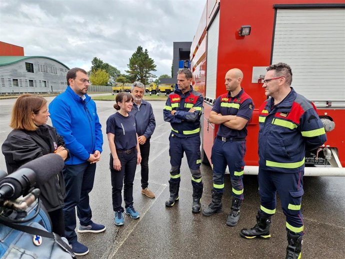 El presidente Adrián Barbón, tras la reunión del Cecopi.