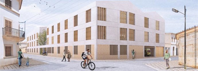 Recreación del futuro Centro de Salud Migjorn (Llucmajor)