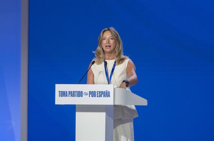 Archivo - La portavoz del PP en el Senado, Alicia García, interviene durante la segunda jornada del XXI Congreso Nacional del Partido Popular, a 5 de julio de 2025, en Madrid (España).