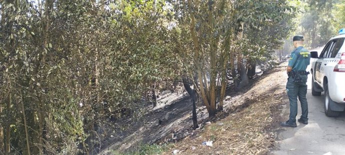 Incendio en Poio (Pontevedra).