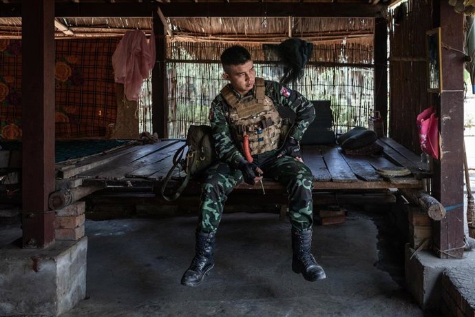 Archivo - Imagen de archivo de un militar birmano.