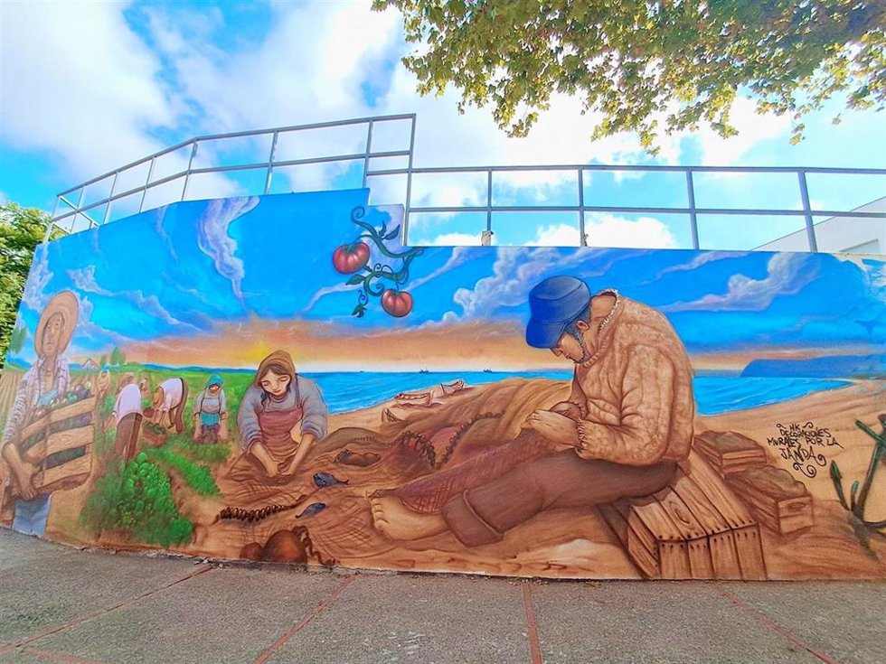 Mural del artista Hoko en Conil de la Frontera (Cádiz)