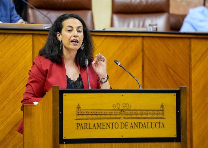 Archivo - Mercedes Gámez, en una imagen de archivo en el Pleno del Parlamento de Andalucía.