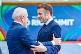 Foto: Francia/Brasil.-Macron avisa a Lula de que Francia sólo firmará el acuerdo con Mercosur si "protege el interés" agrícola
