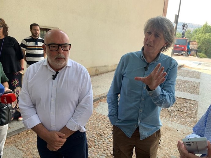 El alcalde de Soria, Carlos Martínez, y el subdelegado del Gobierno en la provincia, Miguel Latorre.