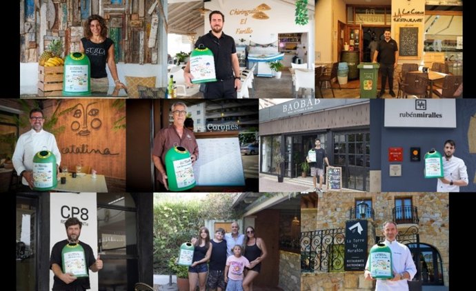 Establecimientos galardonados de la VI edición de la campaña '#MovimientoBanderasVerdes', de Ecovidrio