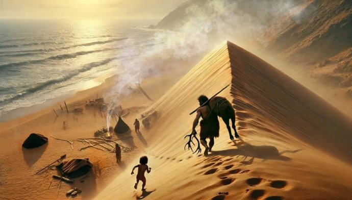 Escenario reconstruido de la pista de Monte Clérigo, generado mediante herramientas de IA.