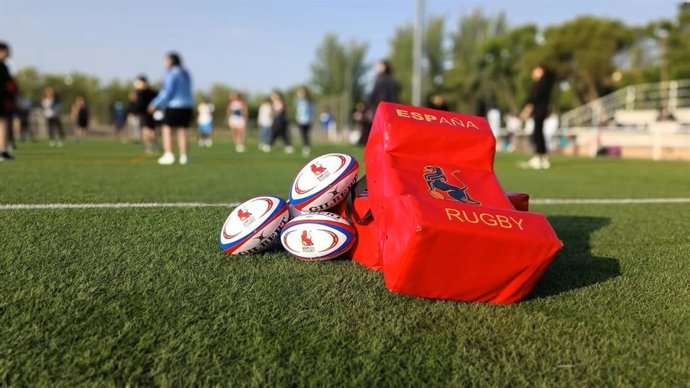 Práctica del rugby en Madrid.