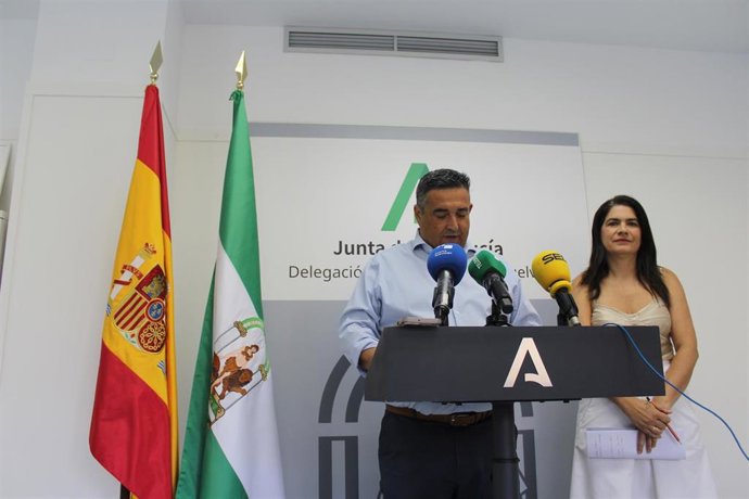 El delegado de la Junta de Andalucía en Huelva, José Manuel Correa, este jueves en rueda de prensa.