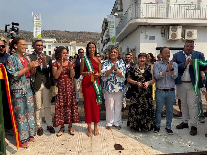 Catalina García (3i) en la inauguración de Expohuelma 2025.