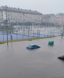Inundaciones en Camargo por las lluvias torrenciales.
