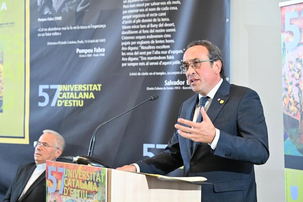 El presidente del Parlament, Josep Rull, en la UCE.