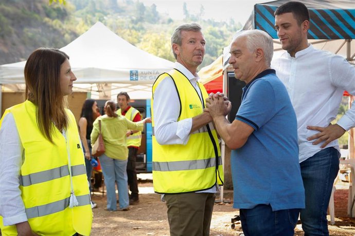 Rueda, durante su visita a Quiroga (Lugo). 