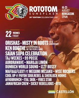 Cartel del viernes del Rototom Sunsplash 2025