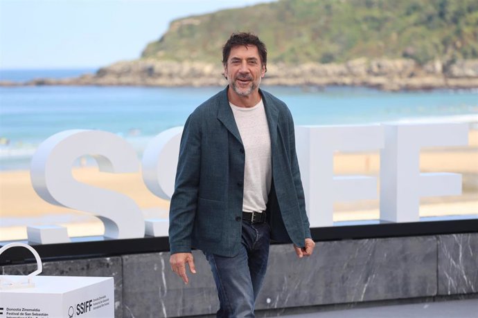 Archivo - Bardem en el Festival de San Sebastián antes de recoger el Premio Donostia 2023