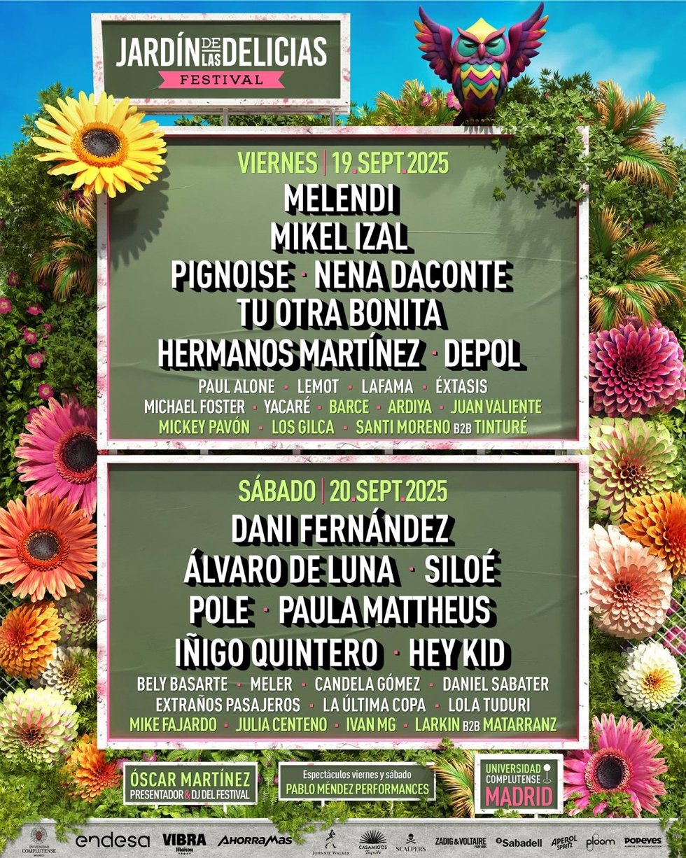 Cartel del Festival Jardín de las Delicias