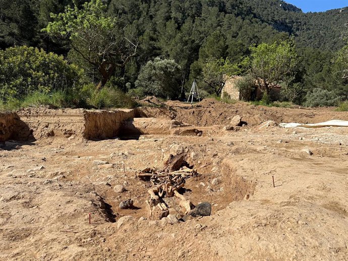 Excavación arqueológica en Gandesa (Tarragona).