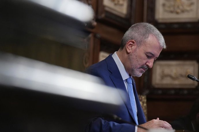 L'alcalde Jaume Collboni en un ple municipal.