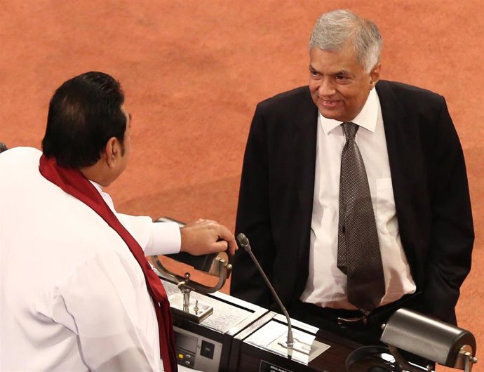 Archivo - El expresidente de Sri Lanka Ranil Wickremesinghe.
