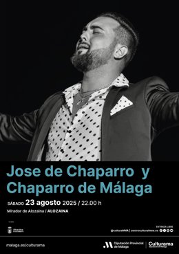 Cartel de José de Chaparro y Chaparro de Málaga