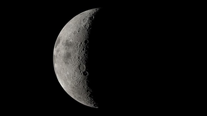 Essa visualização simula o que a tripulação do Artemis II poderia ver através das janelas da Orion no dia de sua maior aproximação da Lua.