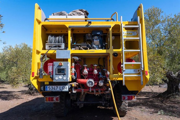 Archivo - Un retén del Infoca. 