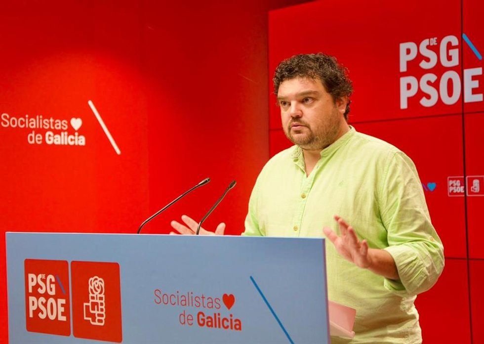 El portavoz de la Ejecutiva del PSdeG, Julio Torrado, a 22 de agosto de 2025.