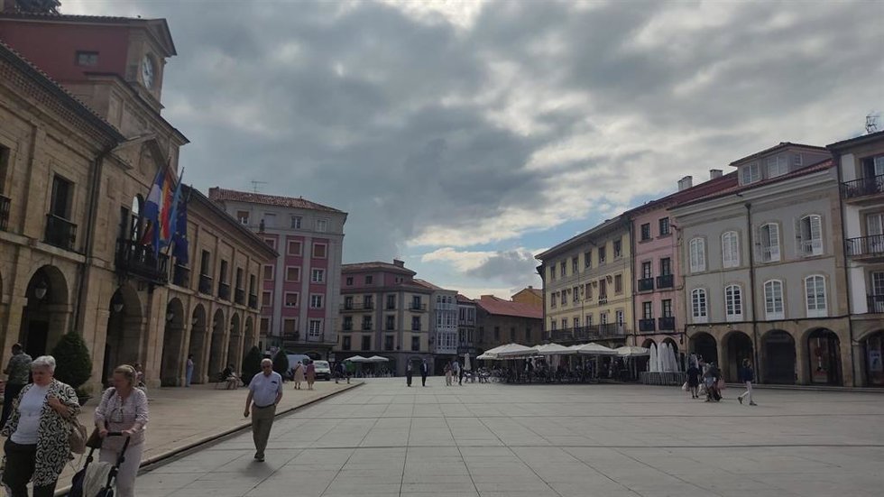 Plaza de España en Avilés. 