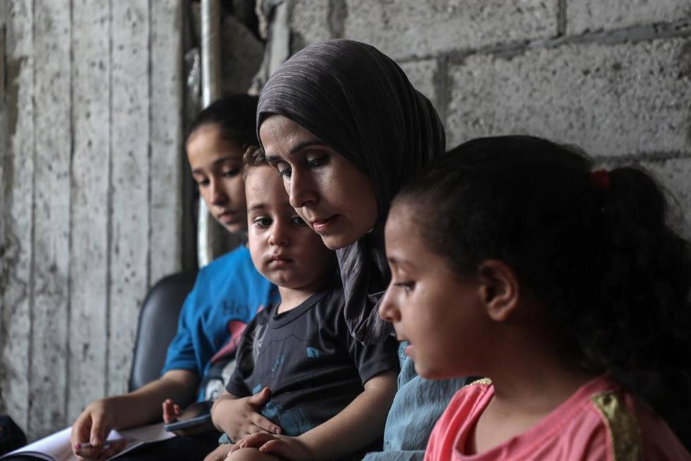 Imagen de archivo de desplazados en la Franja de Gaza 
