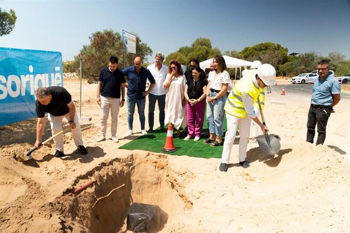 Inicio de las obras del Mirador de Doñana en Matalascañas.