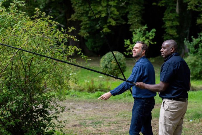 August 8, 2025, Sevenoaks, England, United Kingdom: U.S. Vice President JD Vance, left, and British Foreign Secretary David Lammy, right, spend time fishing together at Chevening House, August 8, 2025 in Sevenoaks, England. Lammy is hosting the Vance fami