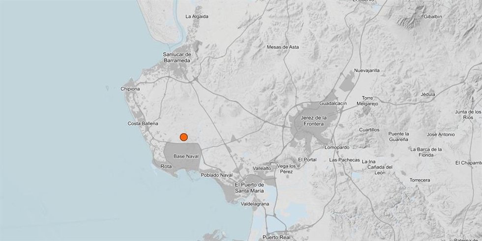 Mapa de la zona en la que se ha producido el terremoto.
